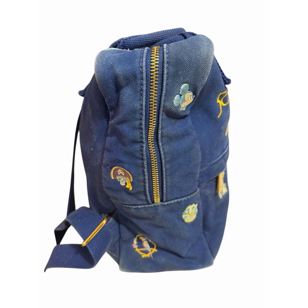 Disney Parks Loungefly WDW 50th Anniversary Blue Canvas Backpack - Picture 4 of 16